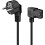 Cabo IEC angular Goobay 5m Preto Ficha de rede tipo F IEC C13