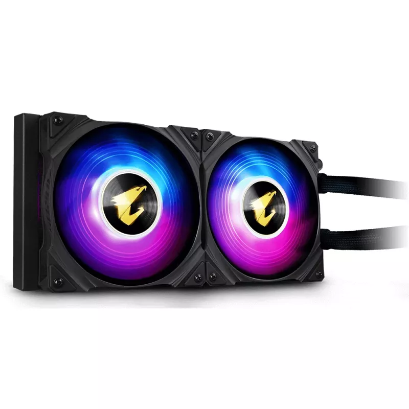 Refrigeração líquida tudo-em-um para processador GIGABYTE AORUS WATERFORCE 240 12 cm Preta