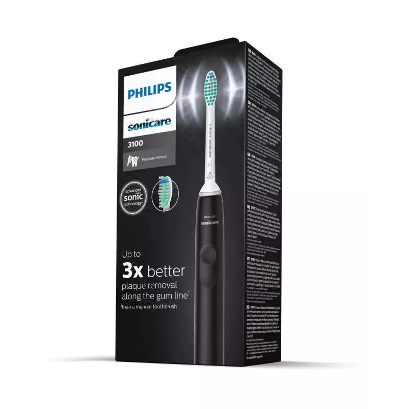 Escova de dentes sónica Philips 3100 Series HX3671/14 com sensor de pressão