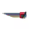 Conjunto de chaves Allen em L Wiha 43849 métrico 9 peças braço longo tamanhos 9,1-11,3 cm