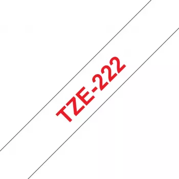 Fita laminada Brother 9 mm, vermelho sobre branco, TZe, transferência térmica, China, 5 ano(s), Brother