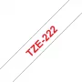 Fita laminada Brother 9 mm, vermelho sobre branco, TZe, transferência térmica, China, 5 ano(s), Brother