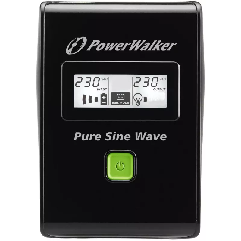 POWERWALKER - BLUEWALKER UPS Vi 800 Sw 800va / 480w visor LCD 2 X tomada Schuko AVR preto