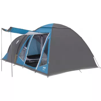 Tenda de cúpula COLEMAN Waterfall 5 (modelo 2025) com extensão de túnel, azul/cinzento