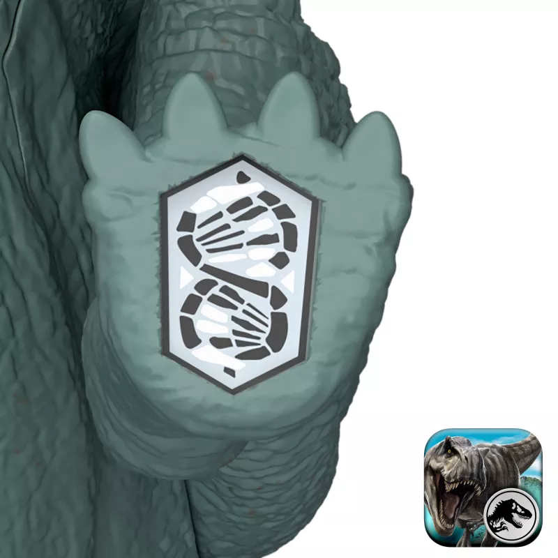 Brinquedo de dinossauro Jurassic World Rebirth Wild Roar Maiasaura, mordida de ataque controlada pela cauda e som