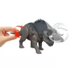 Brinquedo de dinossauro Jurassic World Rebirth Wild Roar Nasutoceratops, mordida de ataque controlada pela cauda e som