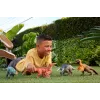 Brinquedo de dinossauro Jurassic World Rebirth Wild Roar Nasutoceratops, mordida de ataque controlada pela cauda e som