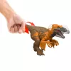 Brinquedo de dinossauro Jurassic World Rebirth Wild Roar Utahraptor, mordida de ataque controlada pela cauda e som