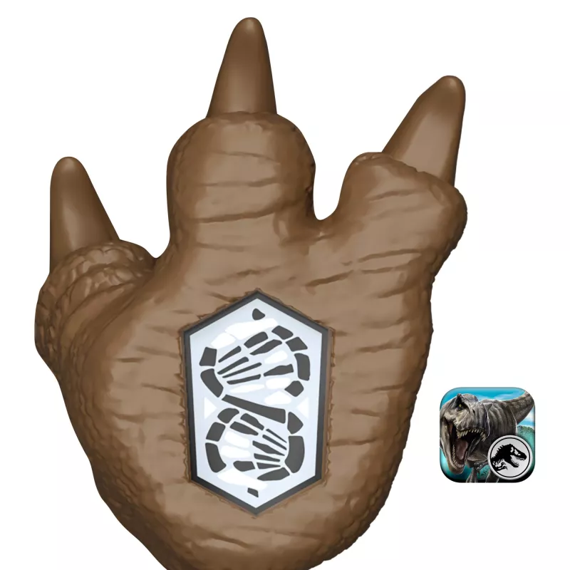 Brinquedo de dinossauro Jurassic World Rebirth Wild Roar Utahraptor, mordida de ataque controlada pela cauda e som