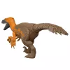 Brinquedo de dinossauro Jurassic World Rebirth Wild Roar Utahraptor, mordida de ataque controlada pela cauda e som