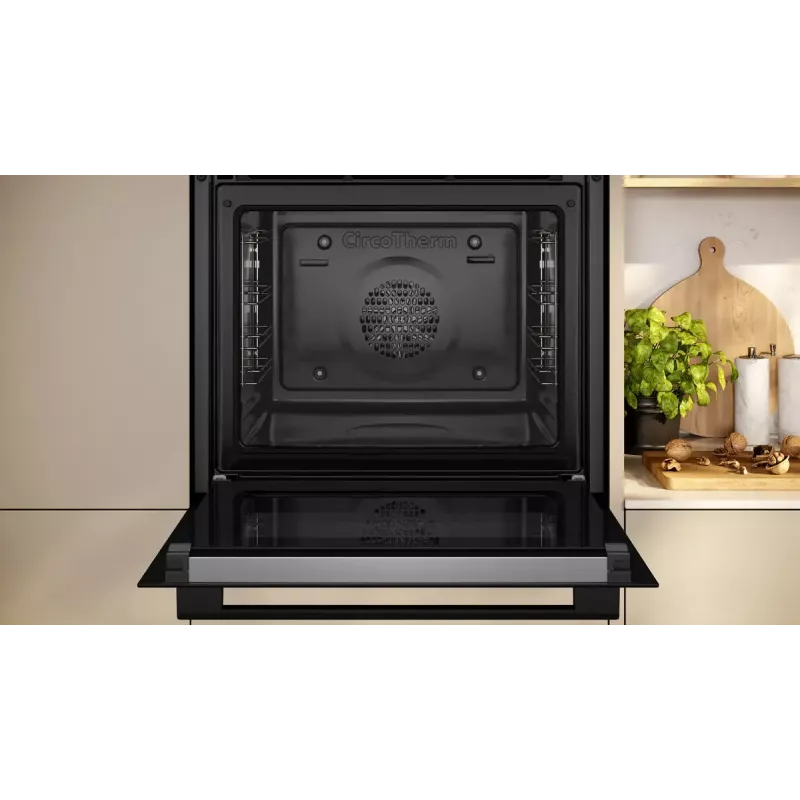 Placa vitrocerâmica e forno elétrico conjunto NEFF B2CCG6AK3 + T18SDH9L0 — placa vitrocerâmica com 4 zonas de cozedura, forno elétrico de 71 L, CircoTherm®