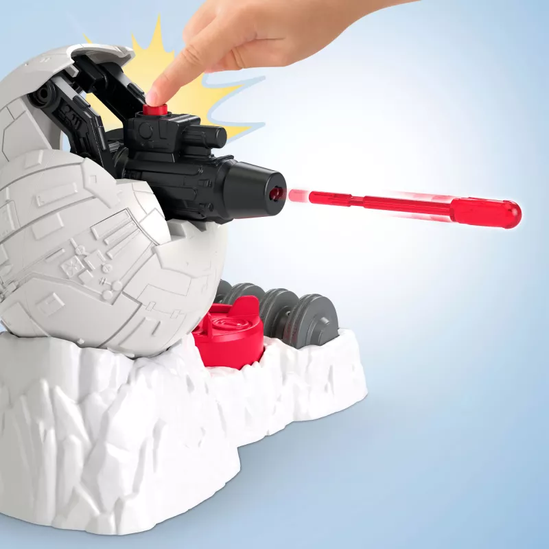 Fisher-Price Imaginext STAR WARS Canhão da base rebelde brinquedo com chave de personagem Luke Skywalker em metal fundido, 5 peças