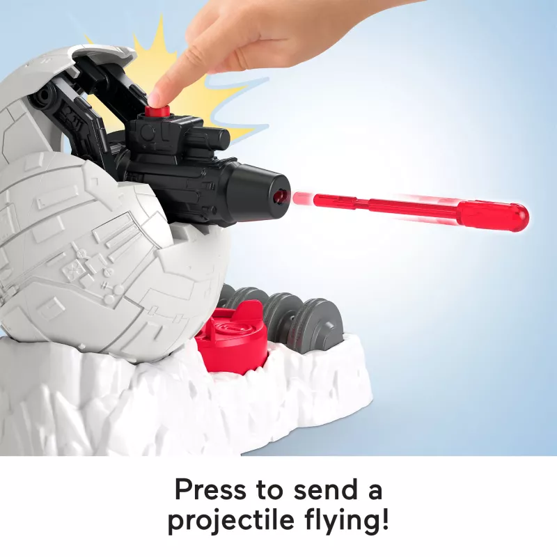 Fisher-Price Imaginext STAR WARS Canhão da base rebelde brinquedo com chave de personagem Luke Skywalker em metal fundido, 5 peças