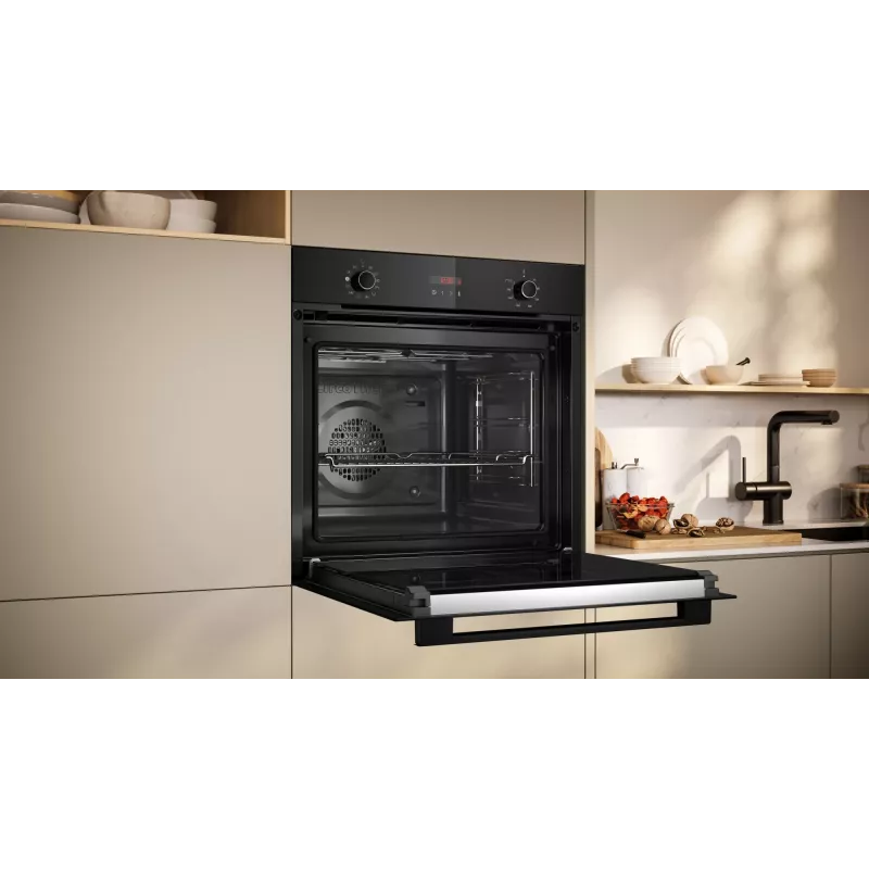 Forno elétrico de encastrar NEFF N 30 B2CVG6AK3 — 71 l, preto, botões rotativos, temporizador eletrónico, A+