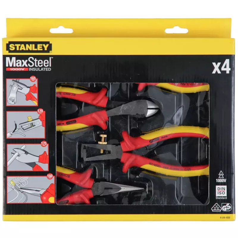 Alicates Stanley FATMAX 4 peças VDE 4-84-489