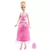 Disney Princess histórias 2 em 1 boneca de moda Cinderella com 2 partes de cima encaixáveis, 2 saias e 9 acessórios