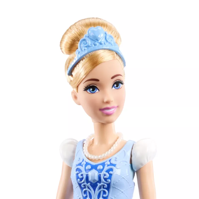 Disney Princess histórias 2 em 1 boneca de moda Cinderella com 2 partes de cima encaixáveis, 2 saias e 9 acessórios