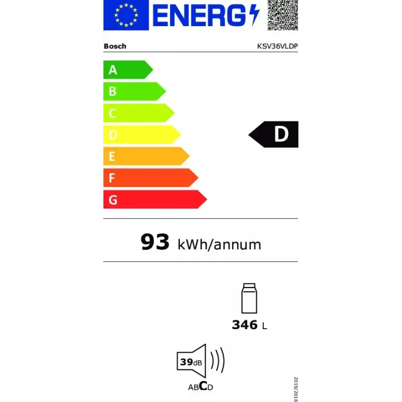 Frigorífico Bosch Serie 4 KSV36VLDP de instalação livre 346 L aço inoxidável