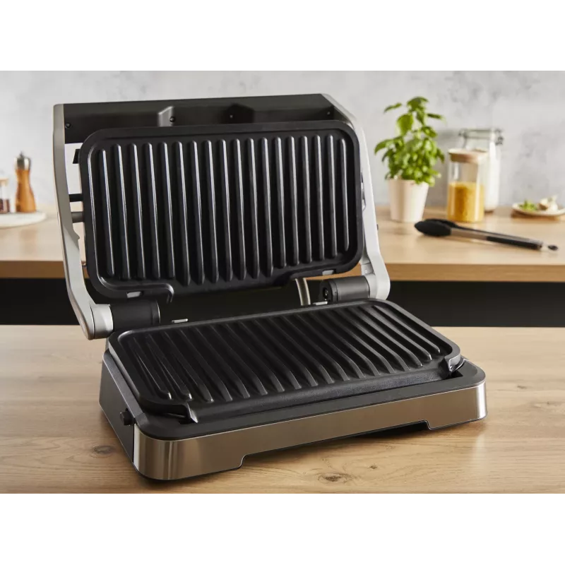 Grelhador de contacto Tefal OptiGrill 2in1 GC773D aço inoxidável 2100 W