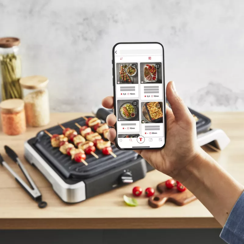 Grelhador de contacto Tefal OptiGrill 2in1 GC773D aço inoxidável 2100 W