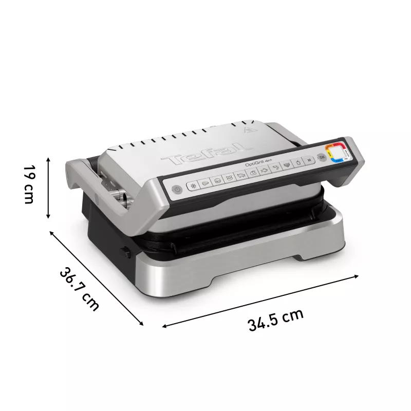 Grelhador de contacto Tefal OptiGrill 2in1 GC773D aço inoxidável 2100 W