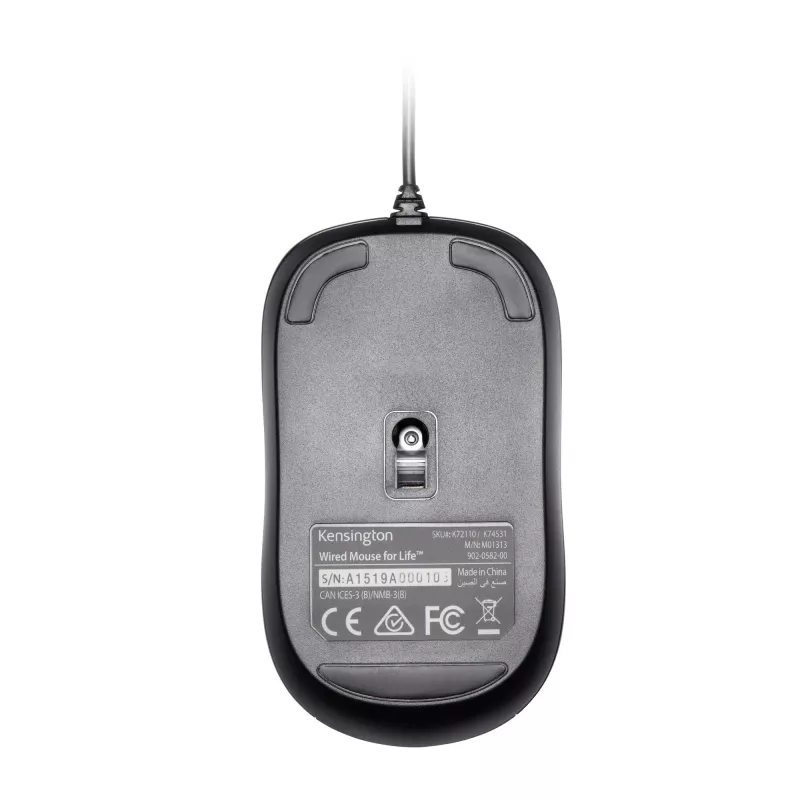 Rato com fio Kensington ValuMouse, ambidestro, ótico, USB Type-A, 1000 DPI, preto