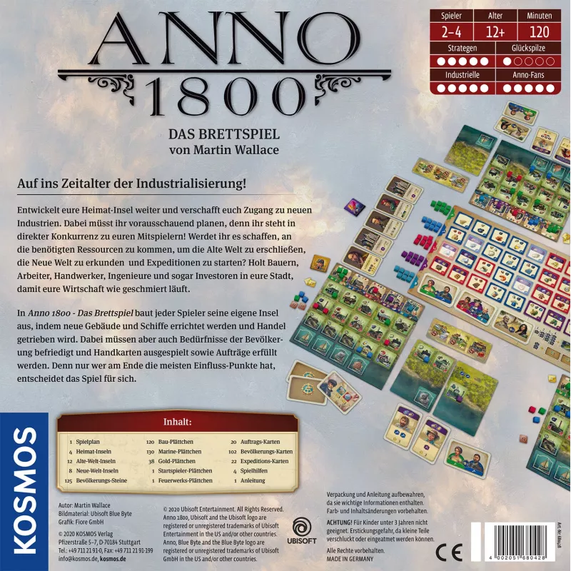 Kosmos Anno 1800 Jogo de tabuleiro Estratégia