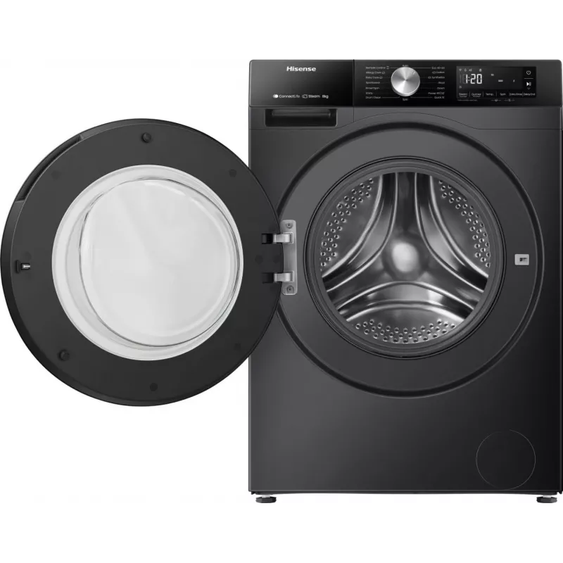 Hisense WF3S8043BB3 Máquina de lavar roupa de carregamento frontal 8 kg 1400 rpm Preto