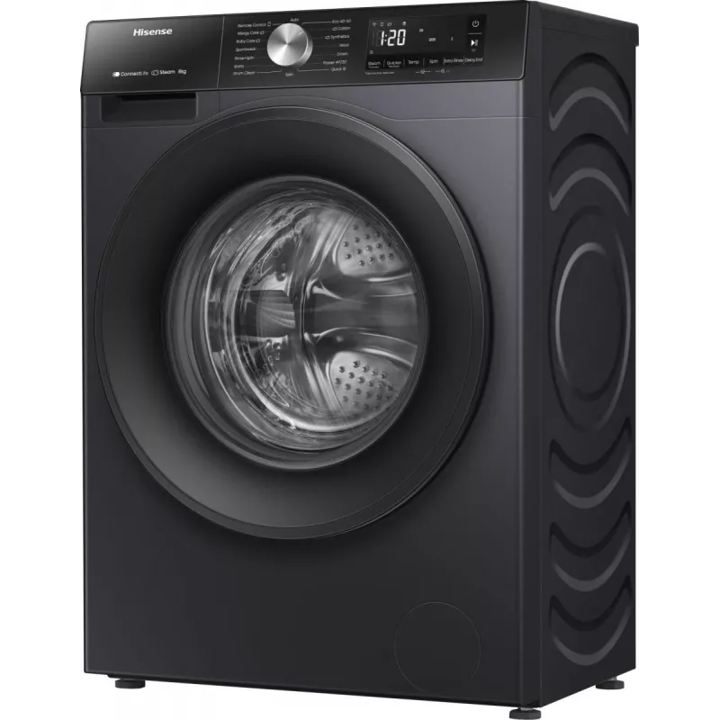 Hisense WF3S8043BB3 Máquina de lavar roupa de carregamento frontal 8 kg 1400 rpm Preto