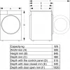 Hisense WF3S8043BB3 Máquina de lavar roupa de carregamento frontal 8 kg 1400 rpm Preto