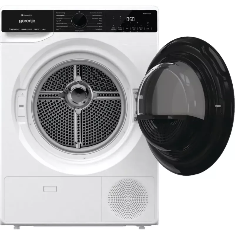 Máquina de secar roupa Gorenje DPNA93W bomba de calor, instalação livre, carregamento frontal, 9 kg, branco, classe energética C