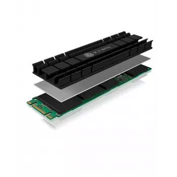 ICY BOX IB-M2HS-701 Dissipador/arrefecedor SSD M.2 NVMe Preto 1 unid.