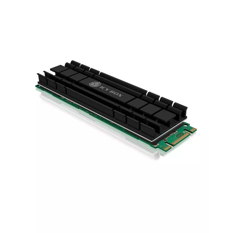 ICY BOX IB-M2HS-701 M.2 2280 SSD dissipador, passivo, alumínio, PC/PS5, preto