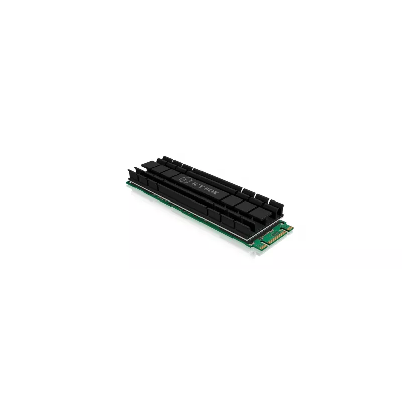ICY BOX IB-M2HS-701 M.2 2280 SSD dissipador, passivo, alumínio, PC/PS5, preto