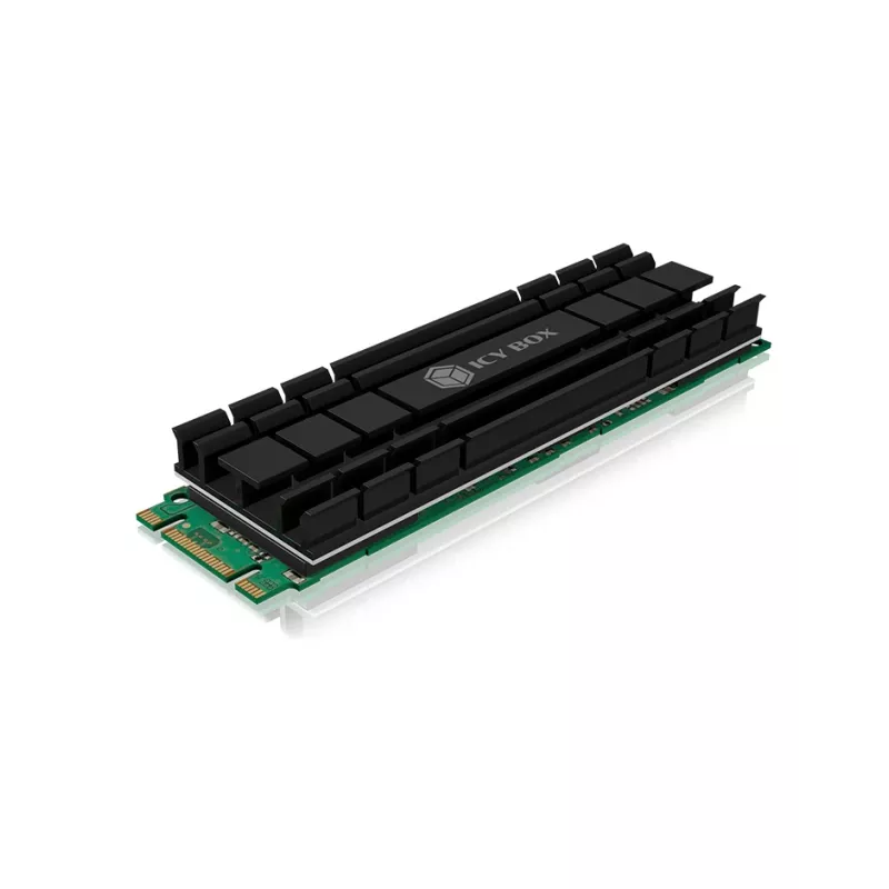 ICY BOX IB-M2HS-701 M.2 2280 SSD dissipador, passivo, alumínio, PC/PS5, preto
