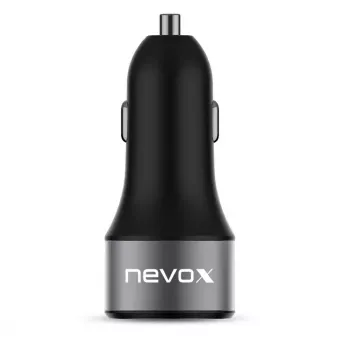 Carregador portátil Nevox 1679 universal preto carregamento rápido