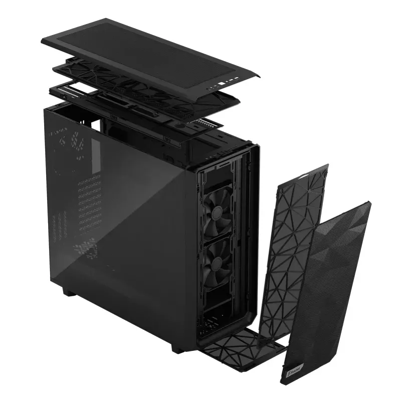 Caixa de PC Fractal Design Meshify 2 XL Light Tempered Glass Tower preto