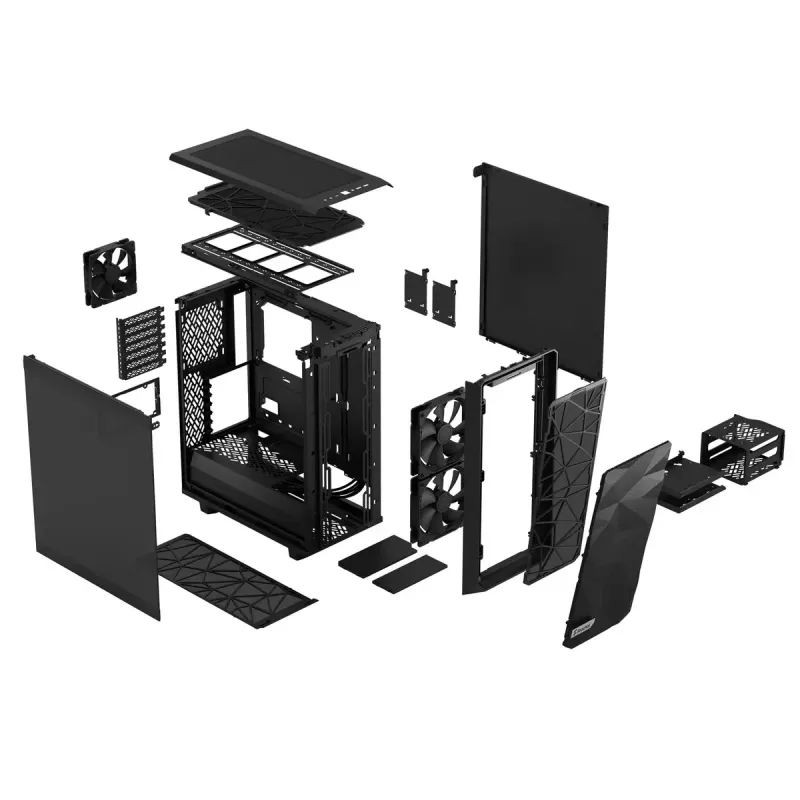 Caixa de PC Fractal Design Meshify 2 Compact Tower preto
