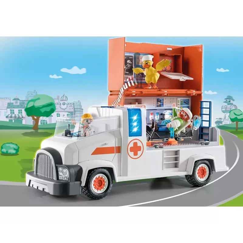 Playmobil Duck On Call 70913 conjunto de brinquedo carro e cidade multicolor
