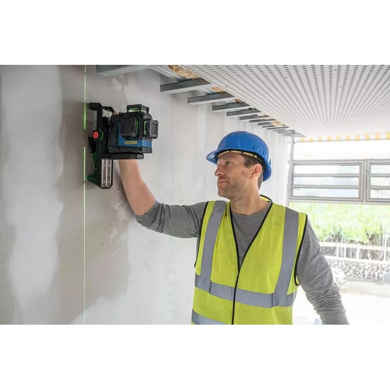 Bosch GLL 12V-100-33 CG Professional laser de linhas verde a bateria com suporte LB 10 (0601065400)