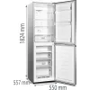 Gorenje NRK418DCS4 frigorífico combinado de instalação livre, 256 l (171 l + 85 l), classe D, 182,4 cm, prateado
