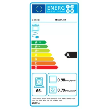 Siemens iQ500 HK9S5A240 Fogão independente Placa vitrocerâmica elétrica Preto