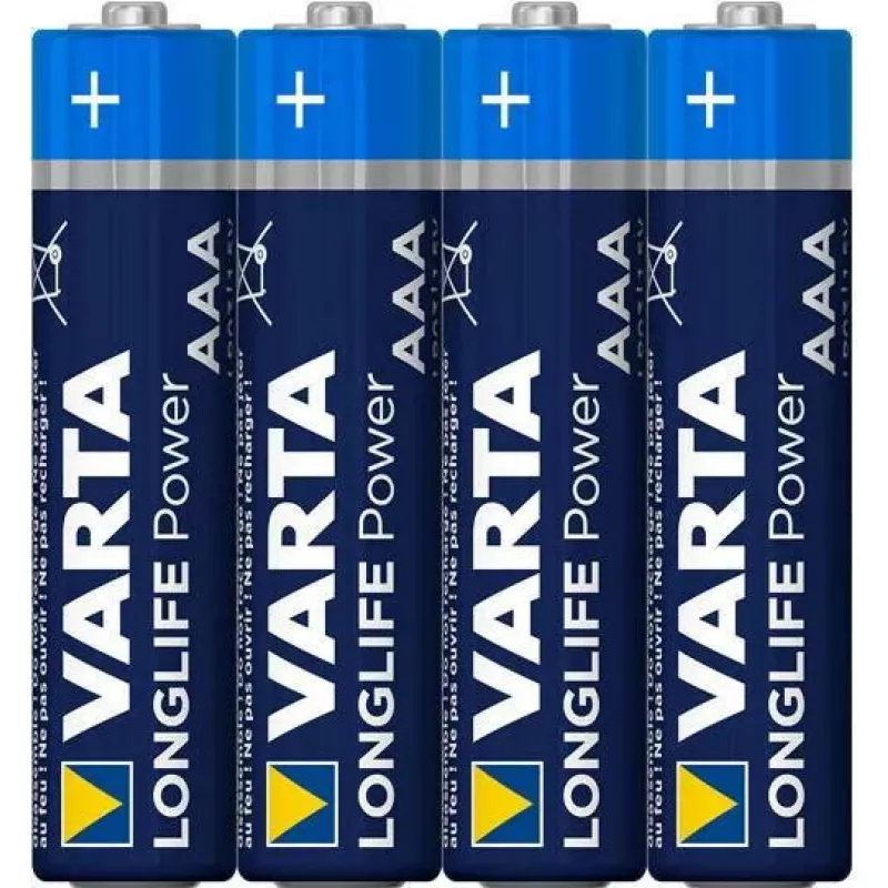 Pilhas alcalinas Varta Longlife Power AAA (LR03), 40 un. (04903121154)