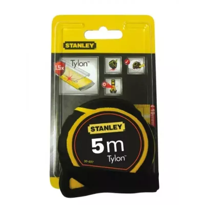 Fita métrica Stanley 0-30-697 5m preta amarela