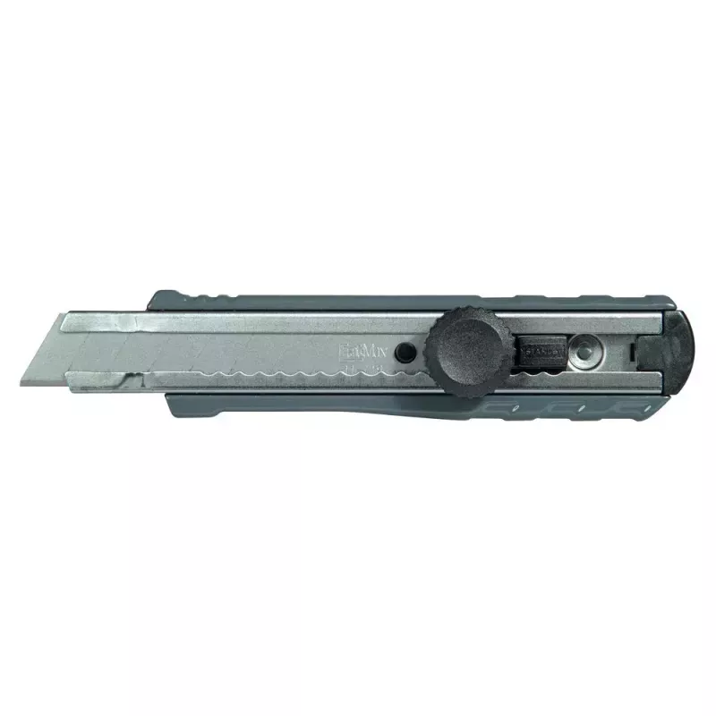 STANLEY FATMAX 0-10-421 X-ato, 18 mm, caixa em metal fundido, bloqueio deslizante, guia da lâmina em aço inoxidável, clipe de cinto, amarelo