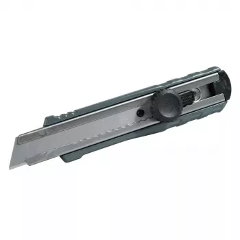 STANLEY FATMAX 0-10-421 X-ato, 18 mm, caixa em metal fundido, bloqueio deslizante, guia da lâmina em aço inoxidável, clipe de cinto, amarelo