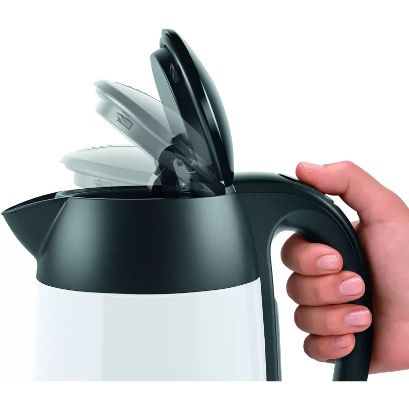 Chaleira elétrica Bosch TWK3P421 1,7 L 2400 W preta, branca