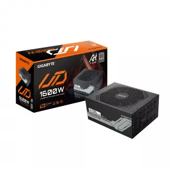 Fonte de alimentação GIGABYTE UD1600PM PG5 1600W, 80 PLUS Platinum, 92% de eficiência, 20+4-Pin-ATX, ventoinha de 120 mm, preta