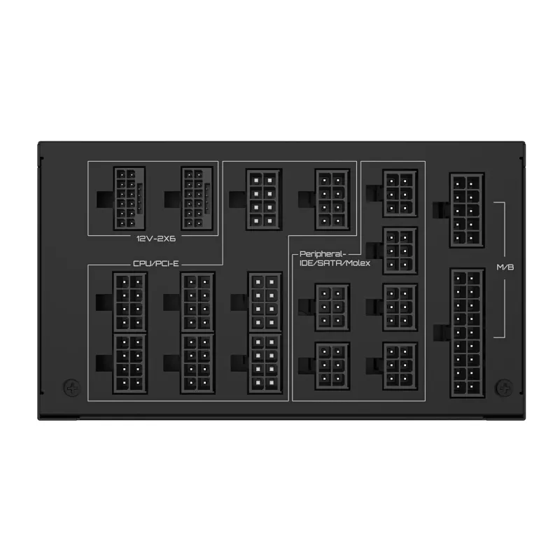 Fonte de alimentação GIGABYTE UD1600PM PG5 1600W, 80 PLUS Platinum, 92% de eficiência, 20+4-Pin-ATX, ventoinha de 120 mm, preta