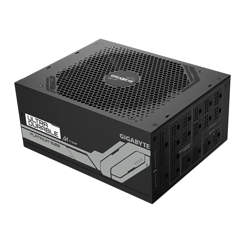 Fonte de alimentação GIGABYTE UD1600PM PG5 1600W, 80 PLUS Platinum, 92% de eficiência, 20+4-Pin-ATX, ventoinha de 120 mm, preta